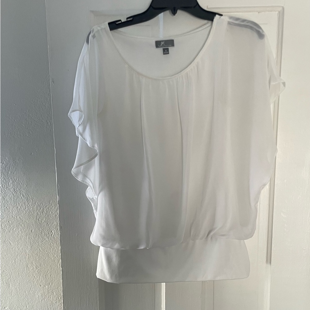 JM Collection White Blouse